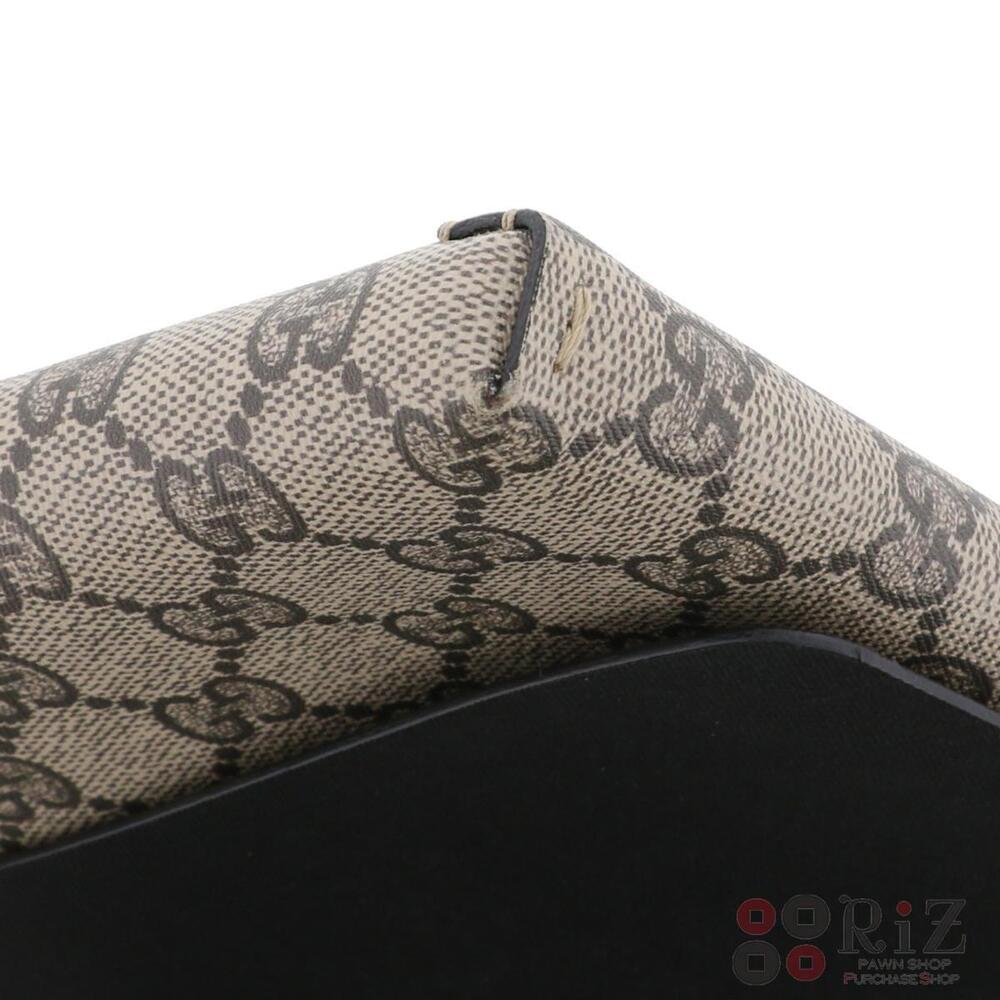 GUCCI GG Supreme Clutch Bag Shoulder Clutch Black - Picture 5 of 6